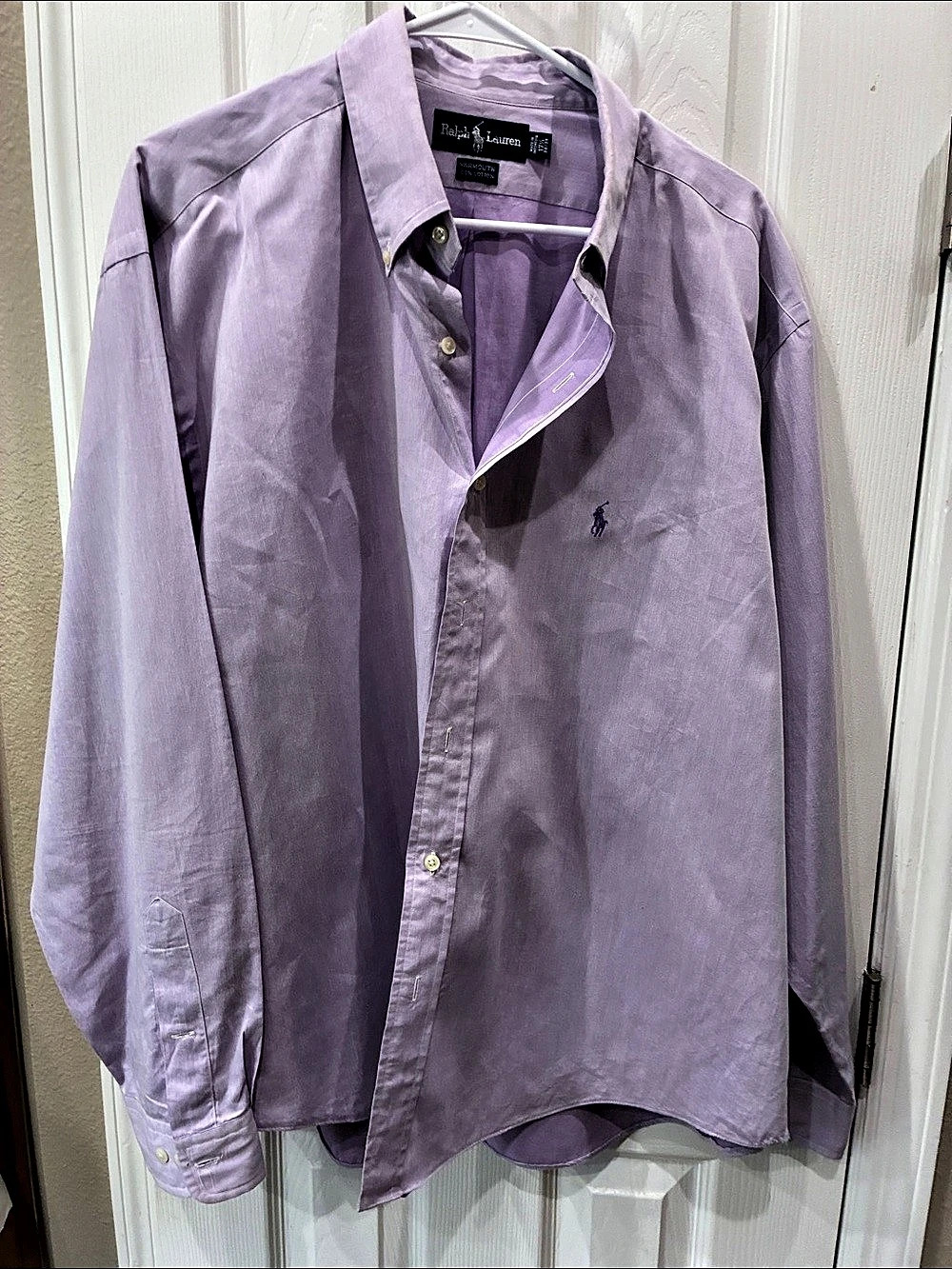 Ralph Lauren Yarmouth Long Sleeve Button-Down Shirt Purple XL
